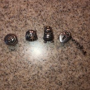 PANDORA sterling silver & 14K gold-accented charms